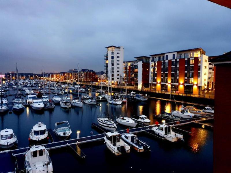 Soak Up The Light At A Soothing, Stylish Apartment In Swansea Marina Buitenkant foto